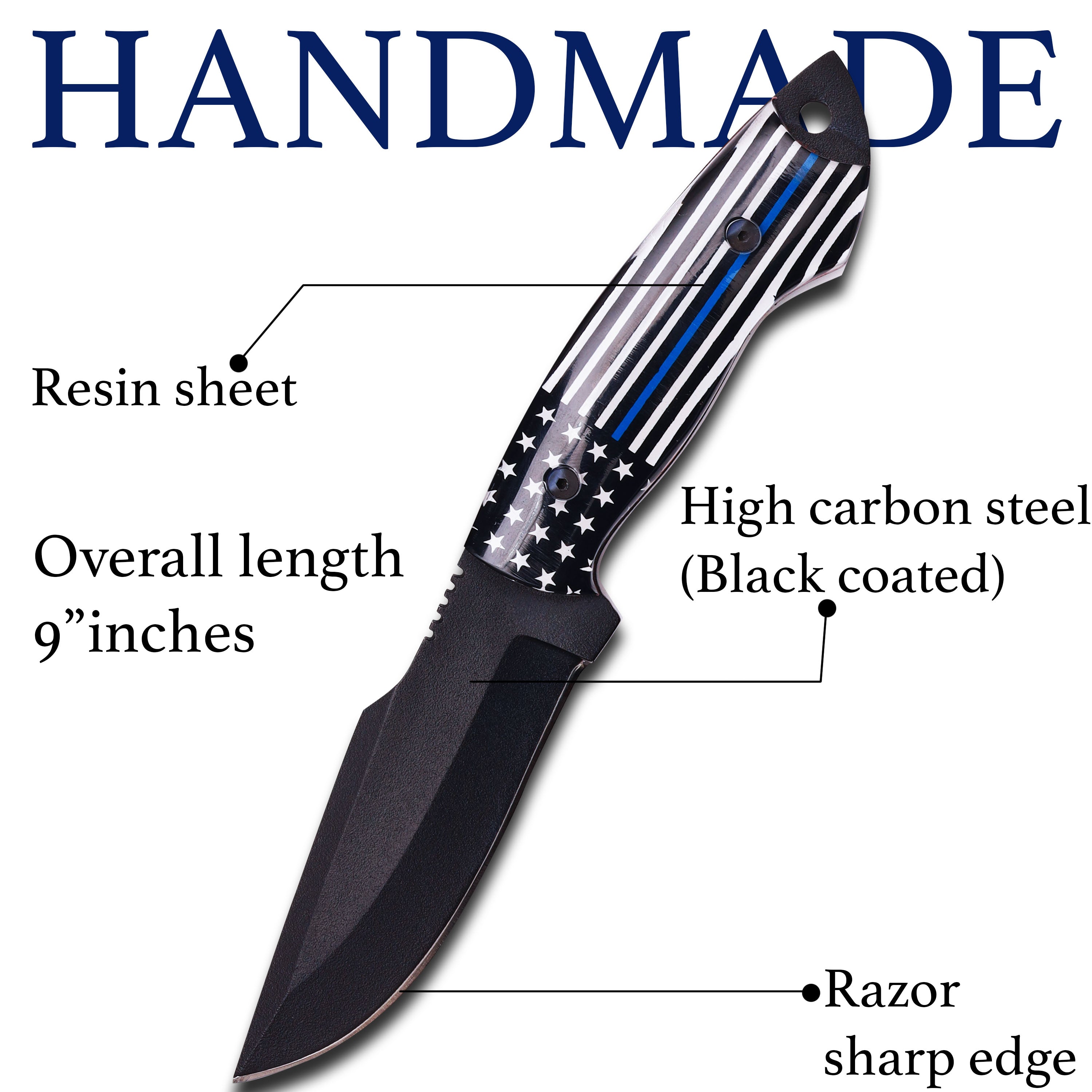 Handmade High Carbon Stainless Steel Hunting Skinner Knife - Precision Craftsmanship for Ultimate Outdoor Performance