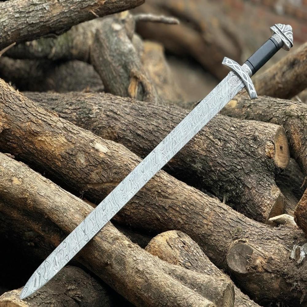 Hand Forged Damascus Steel Viking Sword / Battle Ready Medieval Sword – Only $149