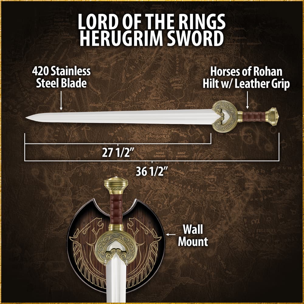 Herugrim Sword of King Theoden - Authentic Lord of the Rings Replica – Only $149.00 (USA)