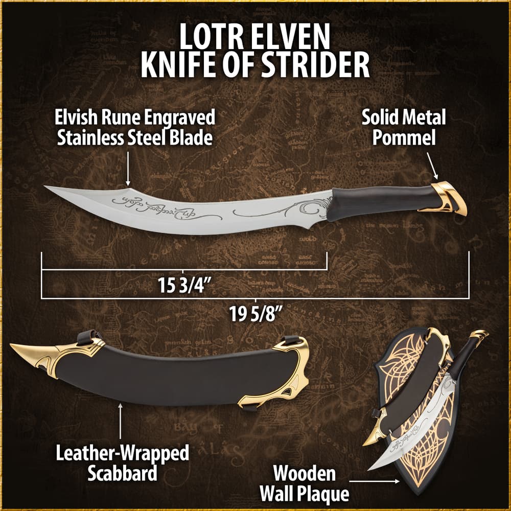 Elven Knife of Strider – Authentic Lord of the Rings Collectible for $189