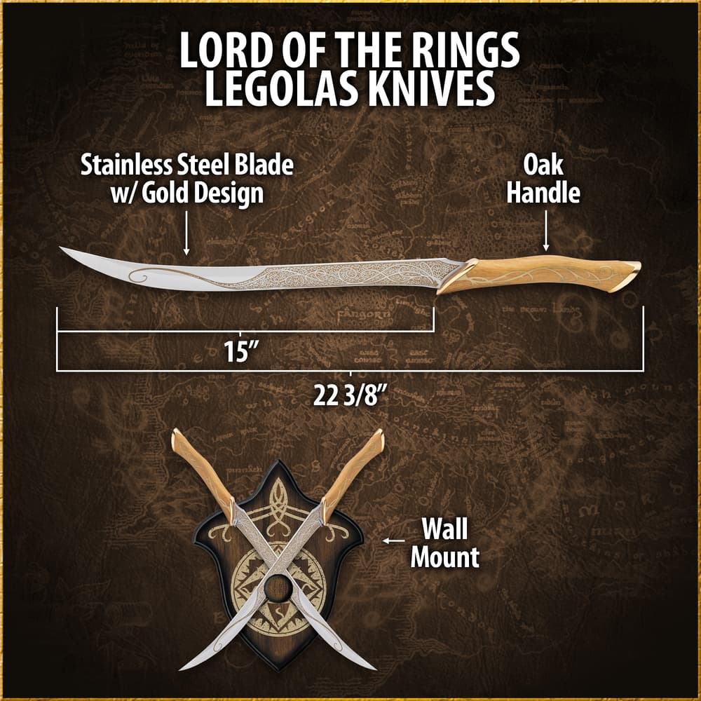 Fighting Knives of Legolas Greenleaf – Authentic Lord of the Rings Replica for Just $189