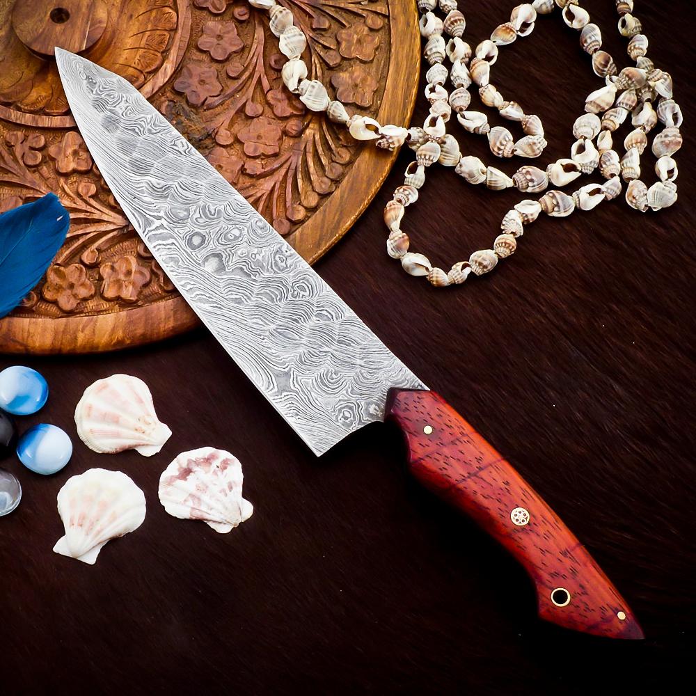 Expertly Forged Damascus Chef Knife – Premium Culinary Tool for Professionals Just $124.00