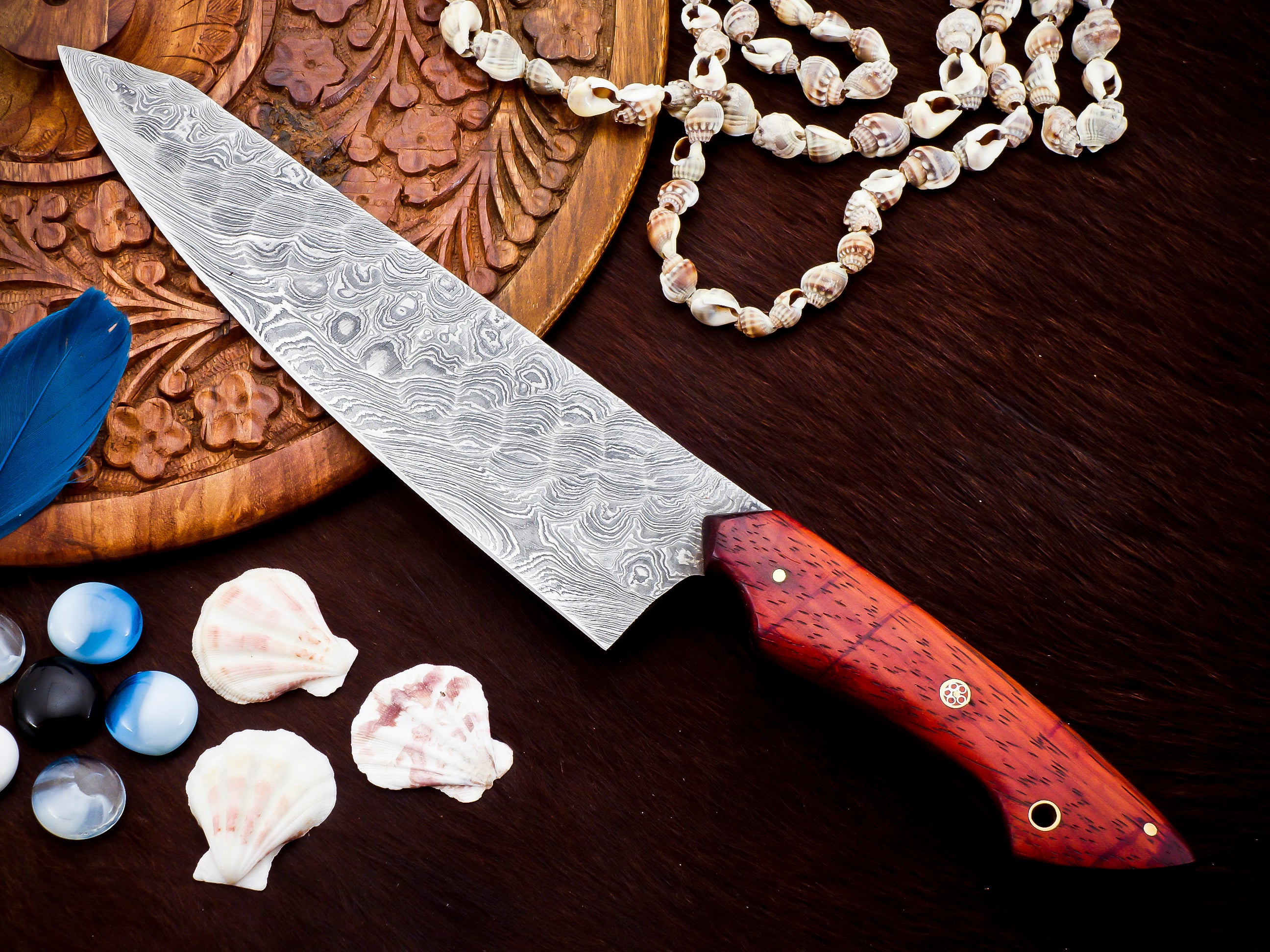 Expertly Forged Damascus Chef Knife – Premium Culinary Tool for Professionals Just $124.00