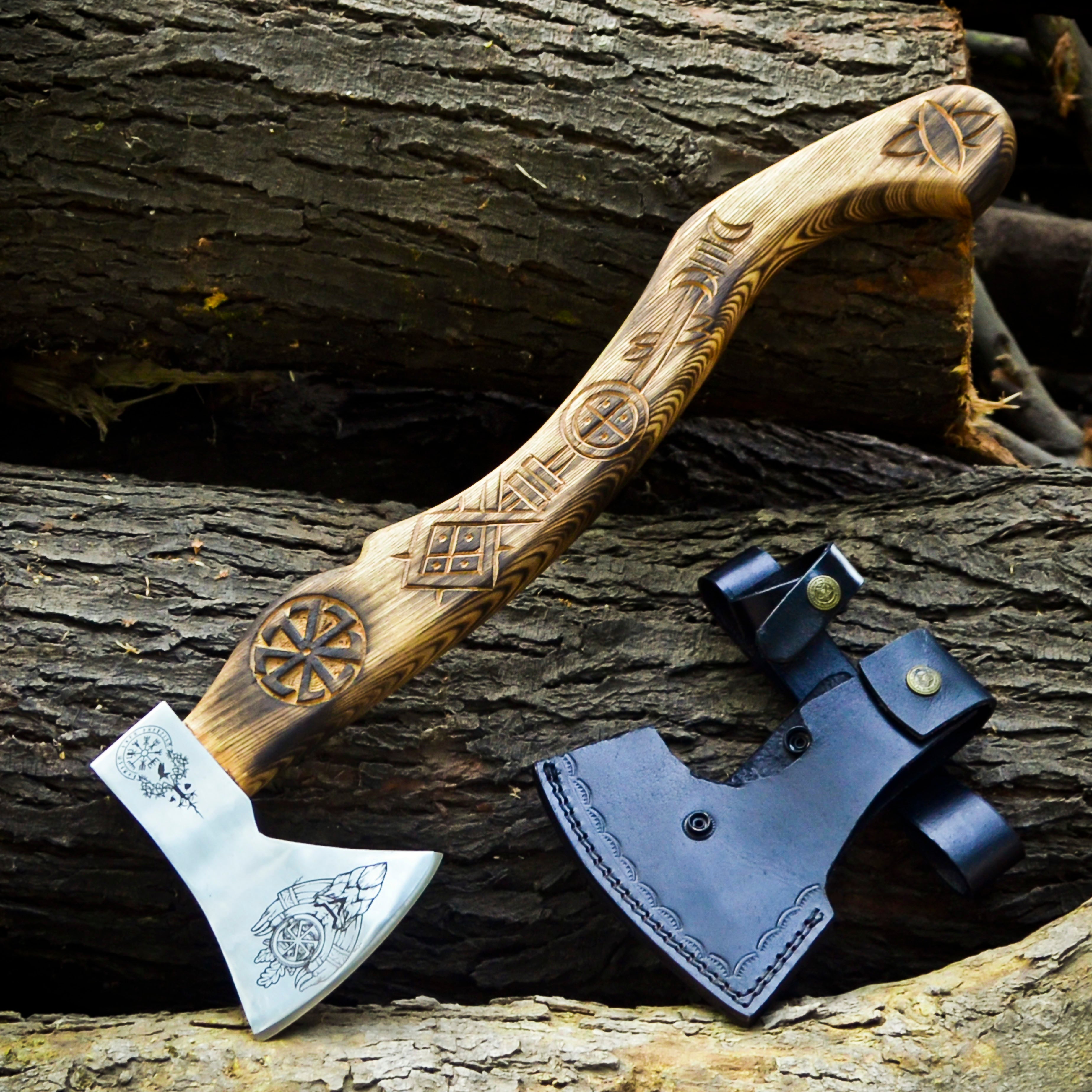 Buy Slavic-Inspired Viking Battle Axe – Professional Handcrafted Design for Just  $100