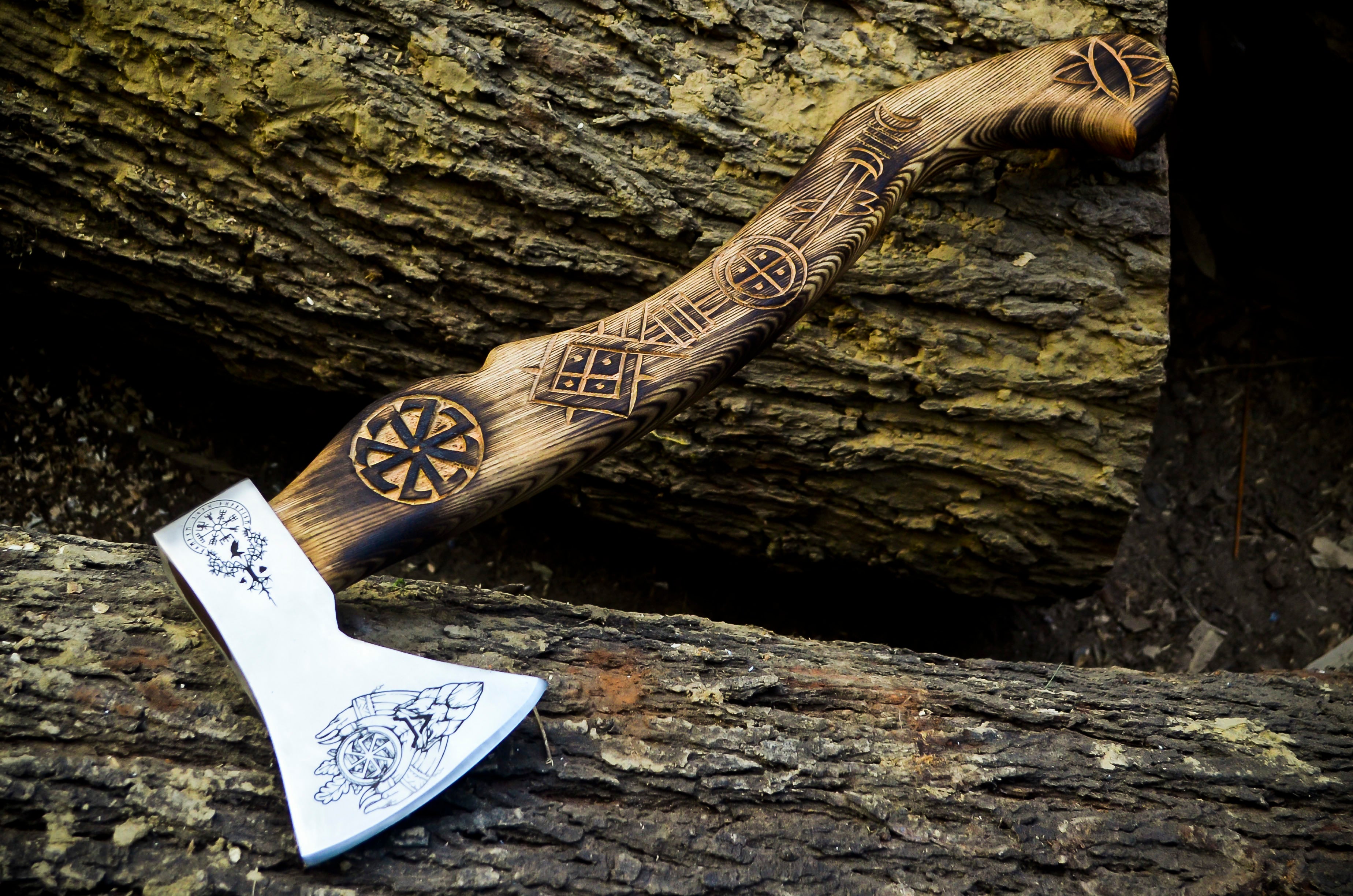 Buy Slavic-Inspired Viking Battle Axe – Professional Handcrafted Design for Just  $100