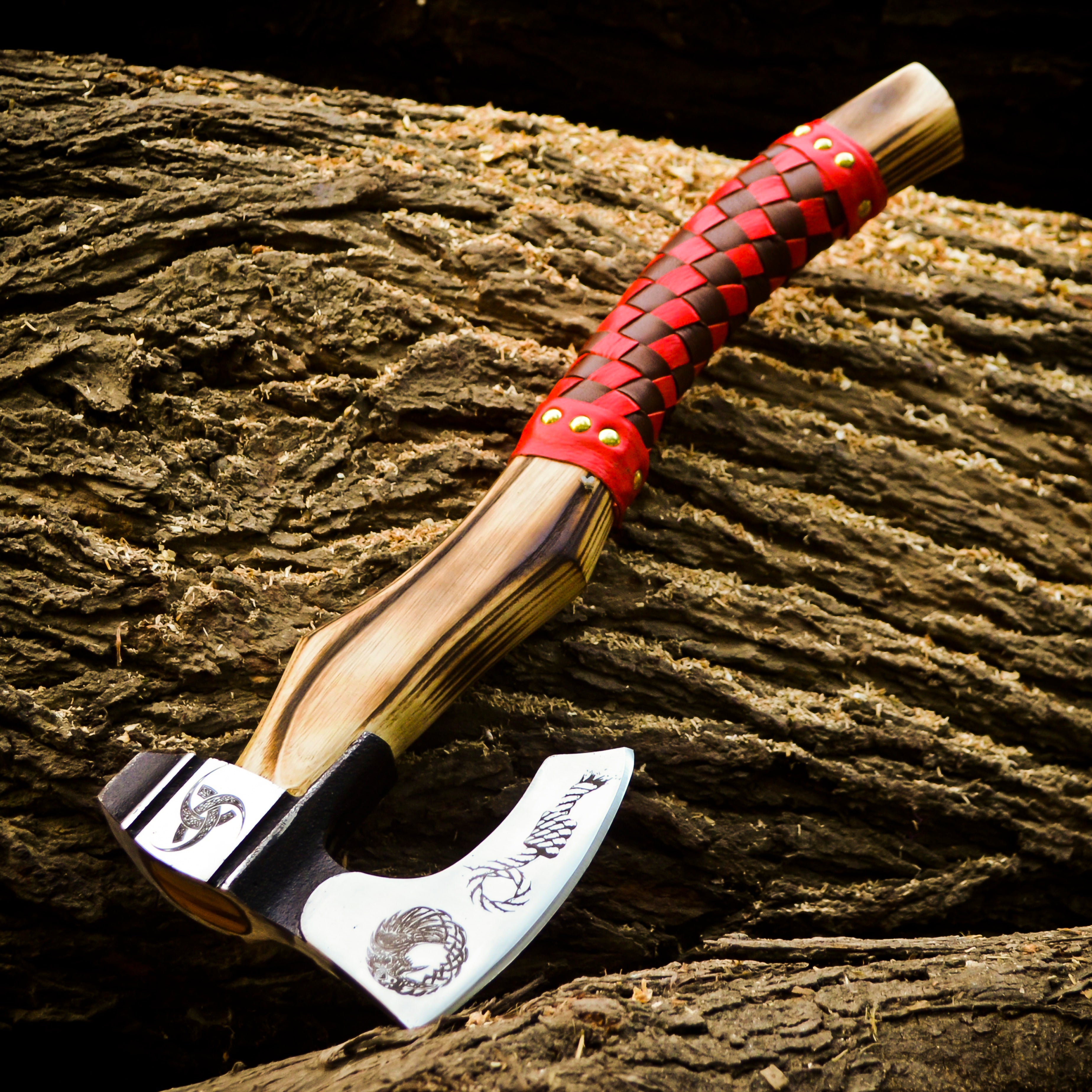 Buy Horns of Odin Viking Axe USA – Handcrafted, Engraved Norse Design, Limited Stock, Only $120