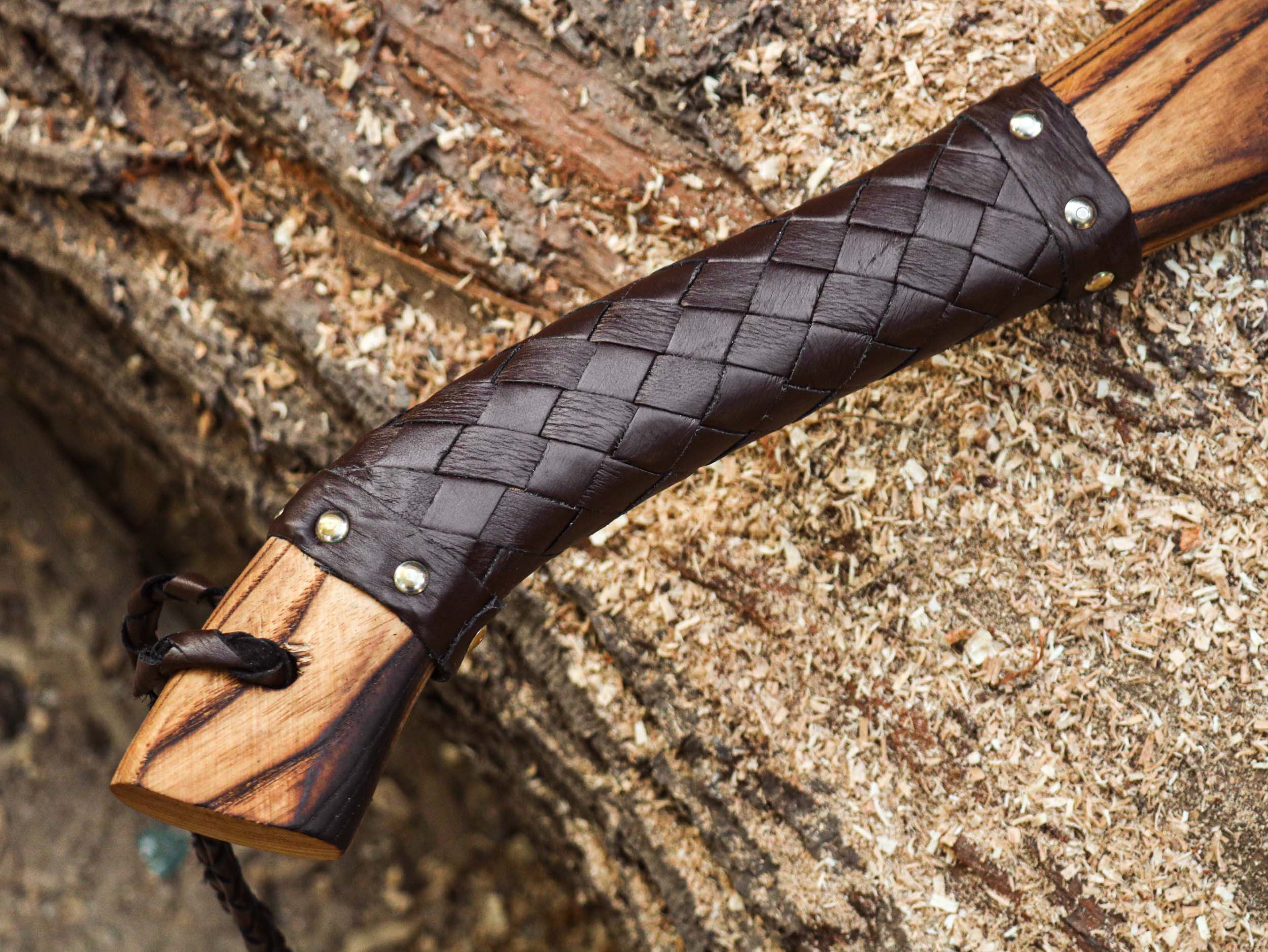 Viking Axe Custom Handmade Carbon Steel Rose Wood Handle-Gift For Special People