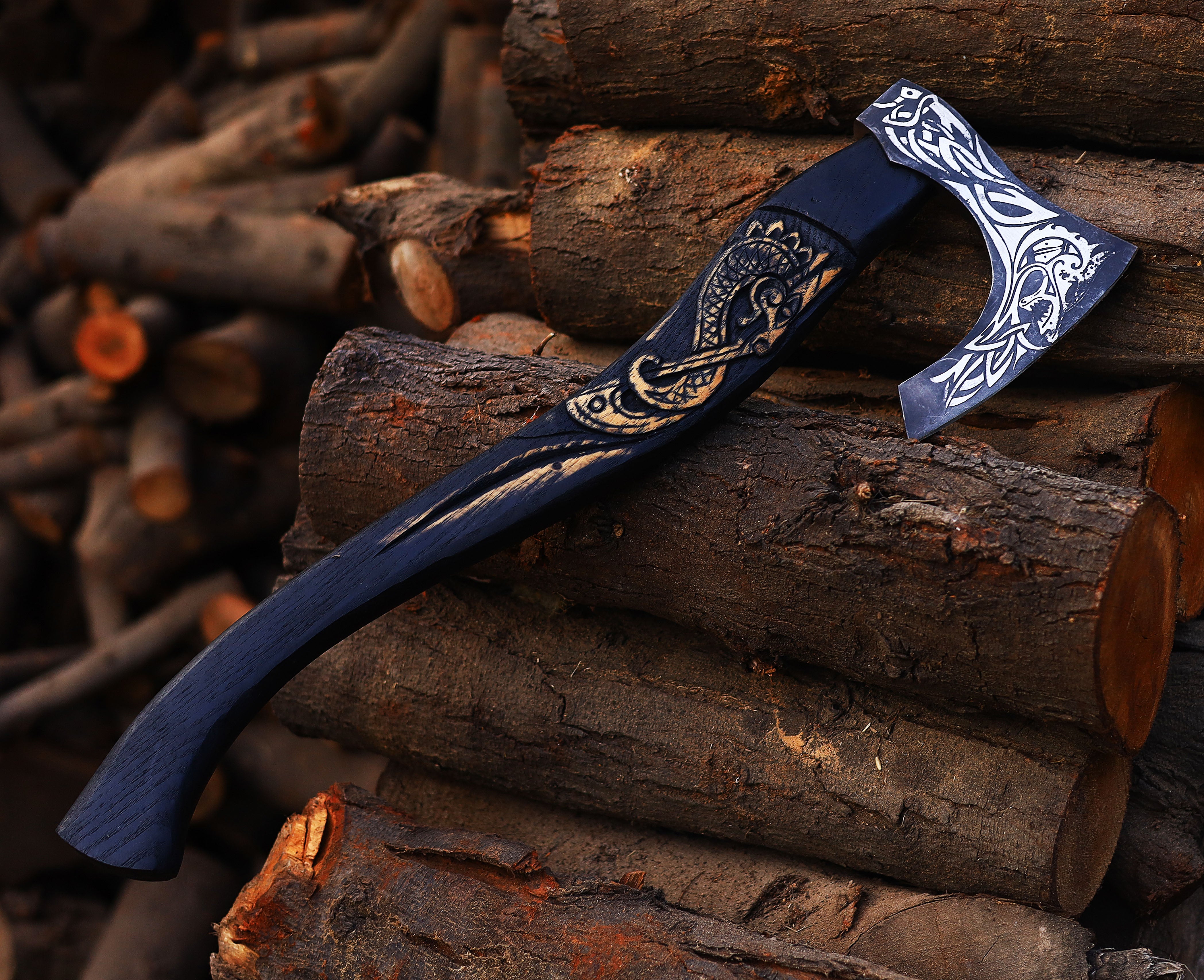 Buy Fenrir Viking Wolf-Inspired Battle Axe – Best Handcrafted Norse Design, Only $110!