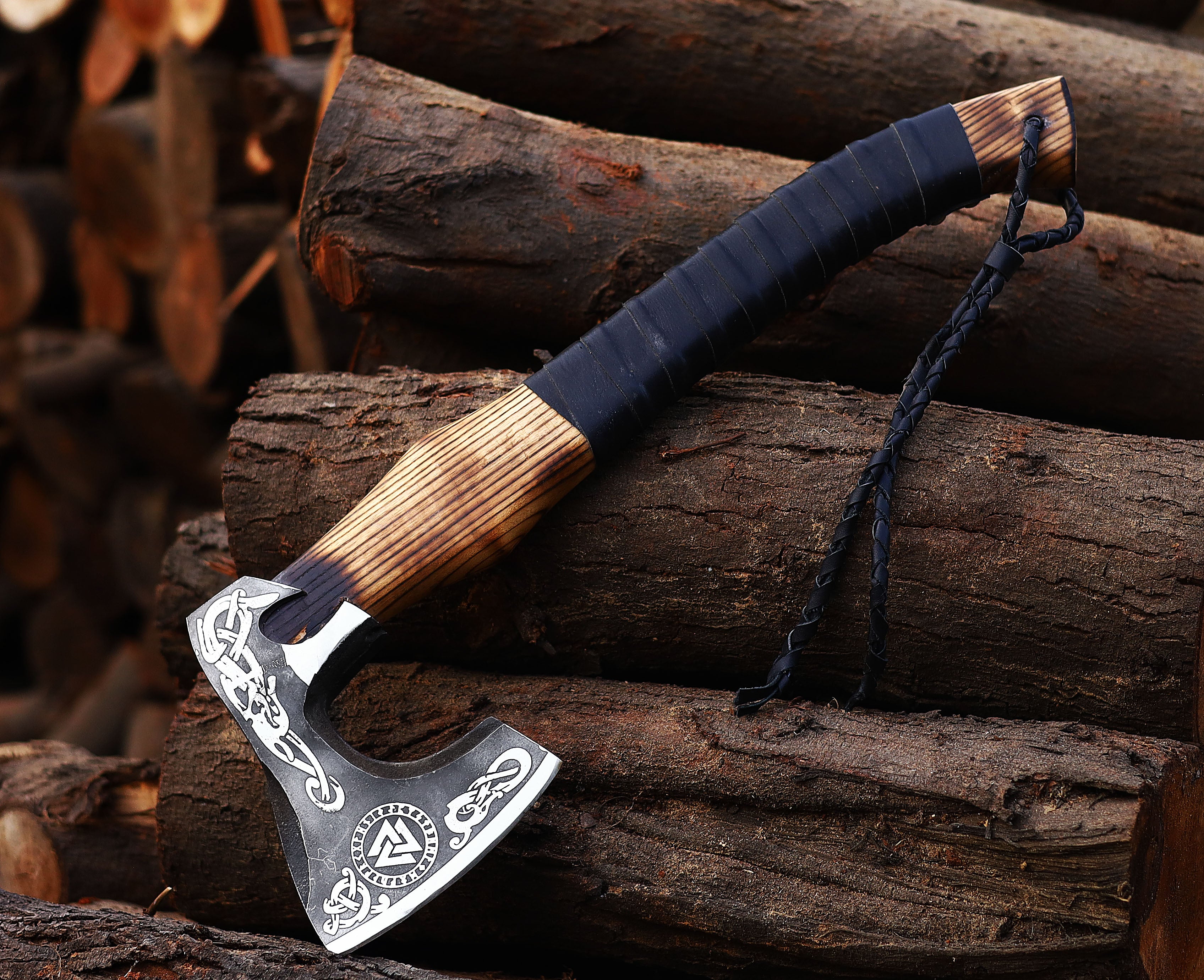 Own the Valknut Symbol Viking Axe – Perfect for Collectors, Just $105