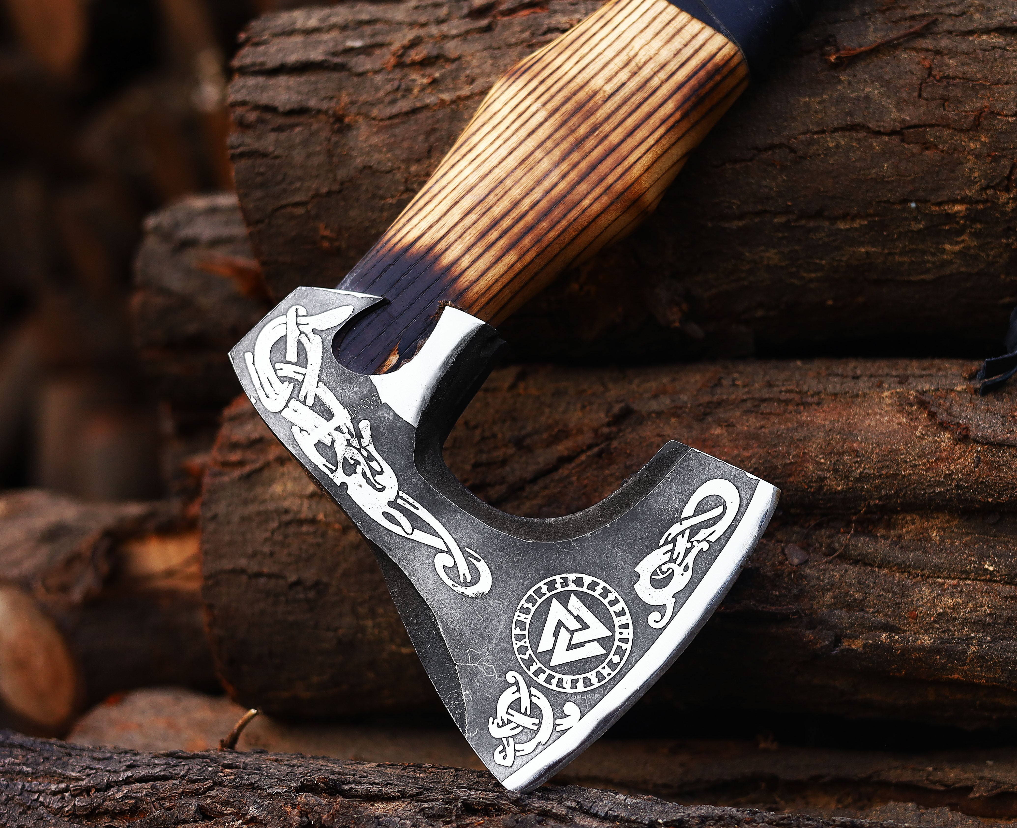 Own the Valknut Symbol Viking Axe – Perfect for Collectors, Just $105