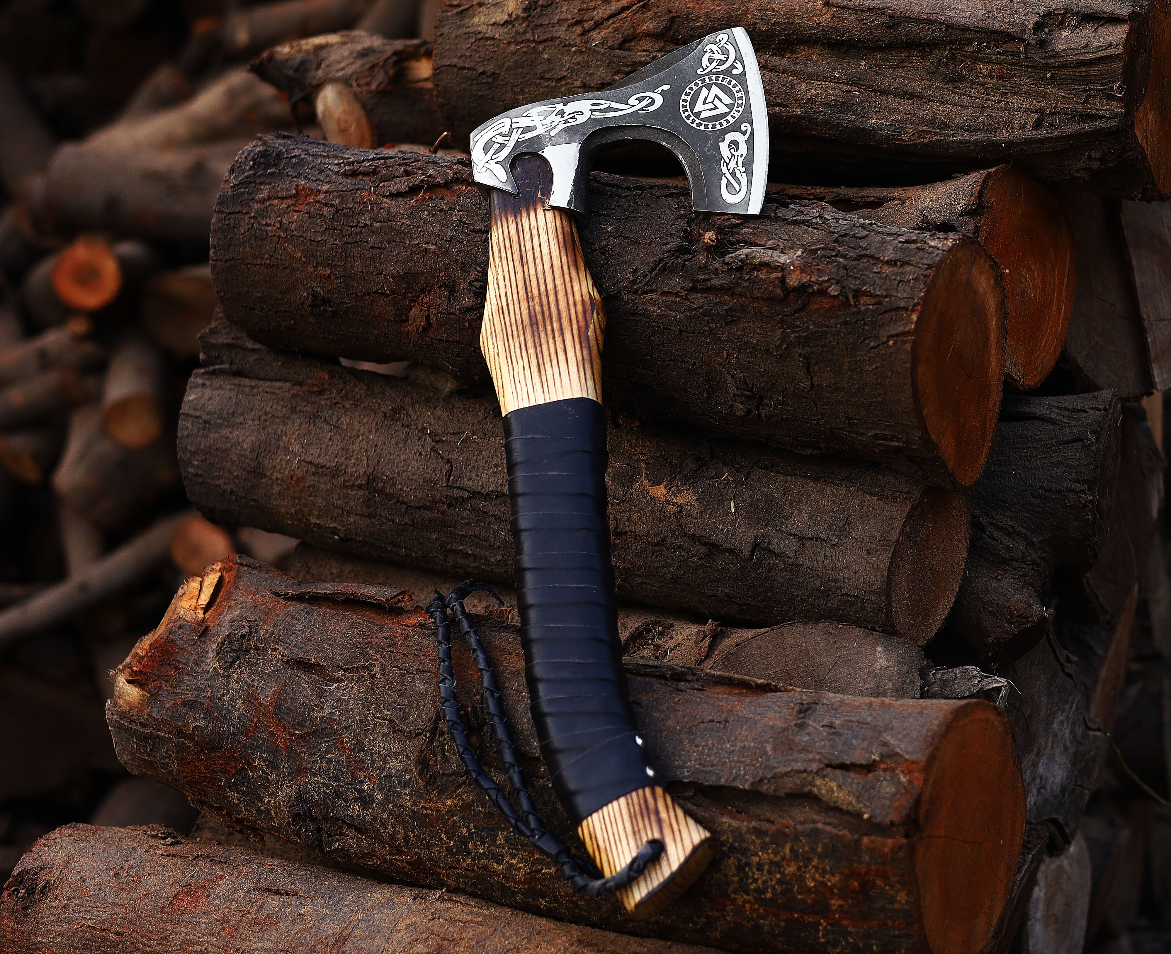 Own the Valknut Symbol Viking Axe – Perfect for Collectors, Just $105