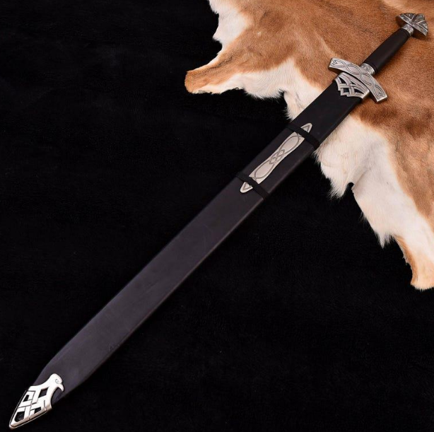 Custom Hand Forged Damascus Steel NORTHMEN Sword, Medieval Viking Sword, Sword Of King, Custom Sword With Scabbard