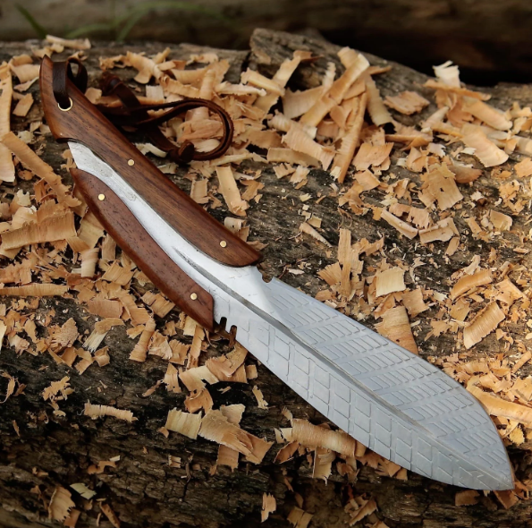 Best Hunter / Camping Leaf Shape Fixed Blade Knife – Premium Wood Handle, Only $89