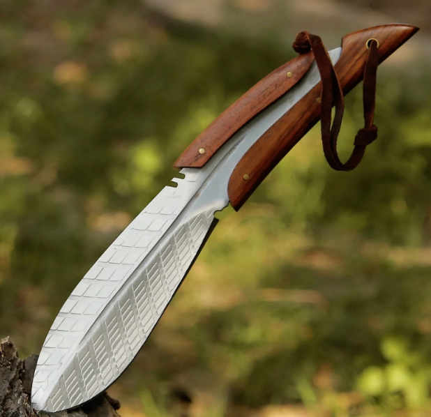 Best Hunter / Camping Leaf Shape Fixed Blade Knife – Premium Wood Handle, Only $89