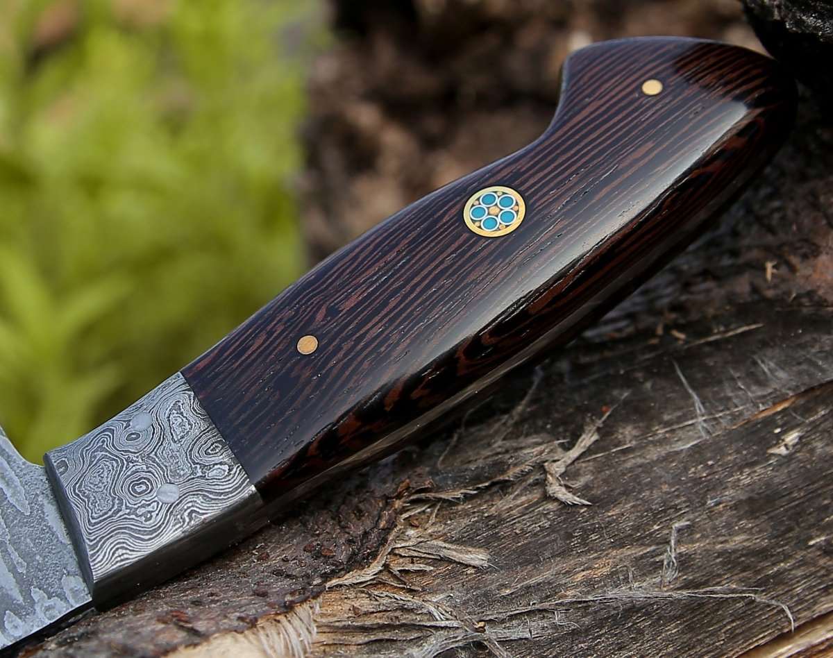 Custom Chef Knife with Exotic Wenge Wood Handle