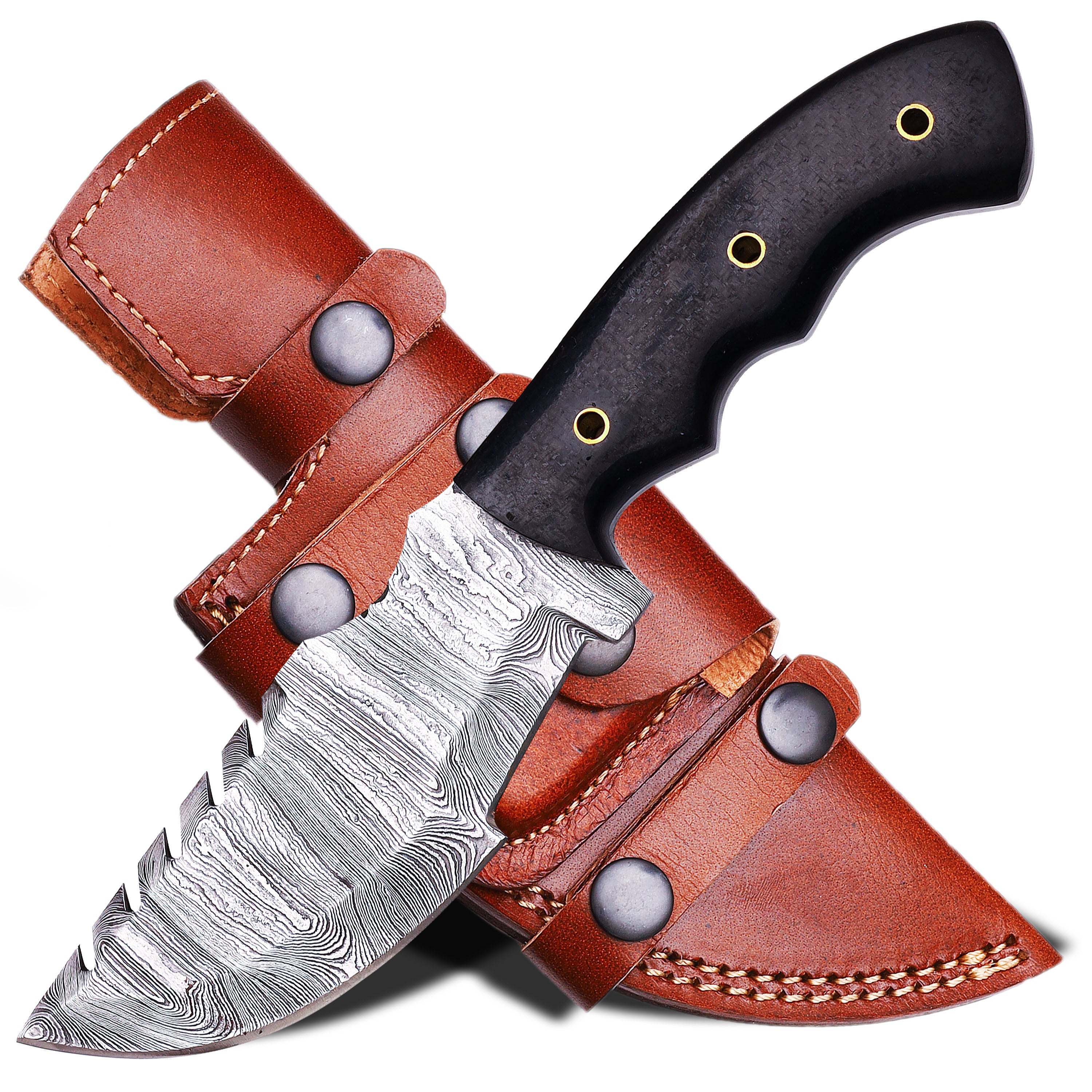 Handmade Damascus Steel Hunting Knife - Exquisite Craftsmanship for Precision and Elegance